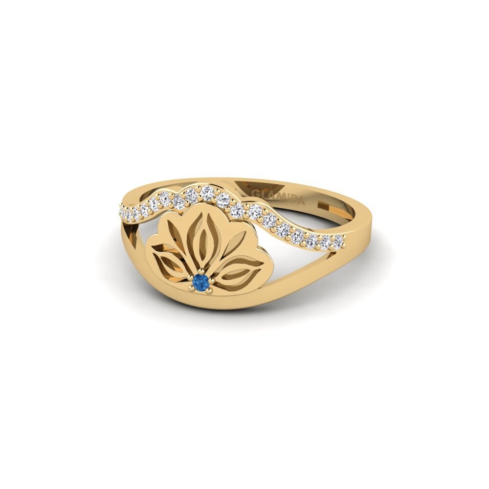 Dark Blue Zirconia Ring Rudang