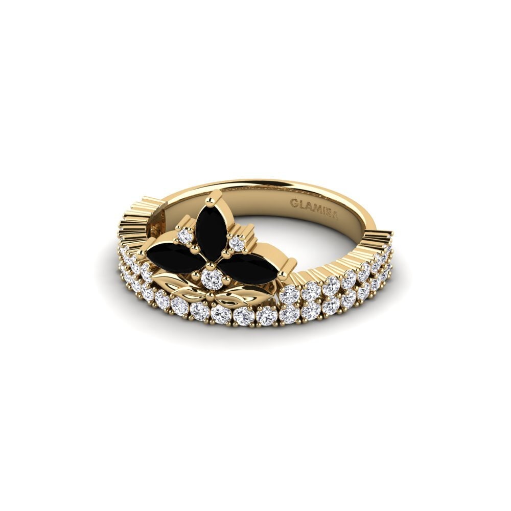 Zafiro negro Anillo Rugosidade