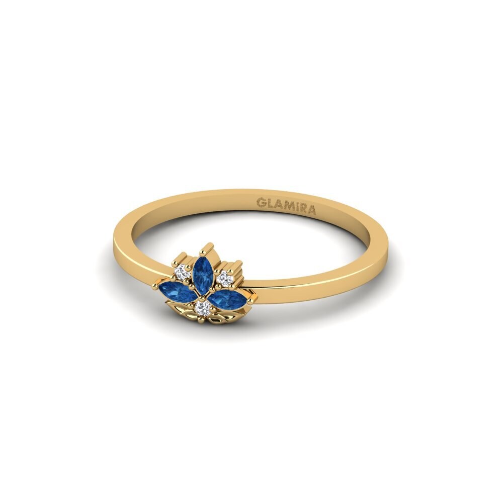 Dark Blue Zirconia Ring Samklang