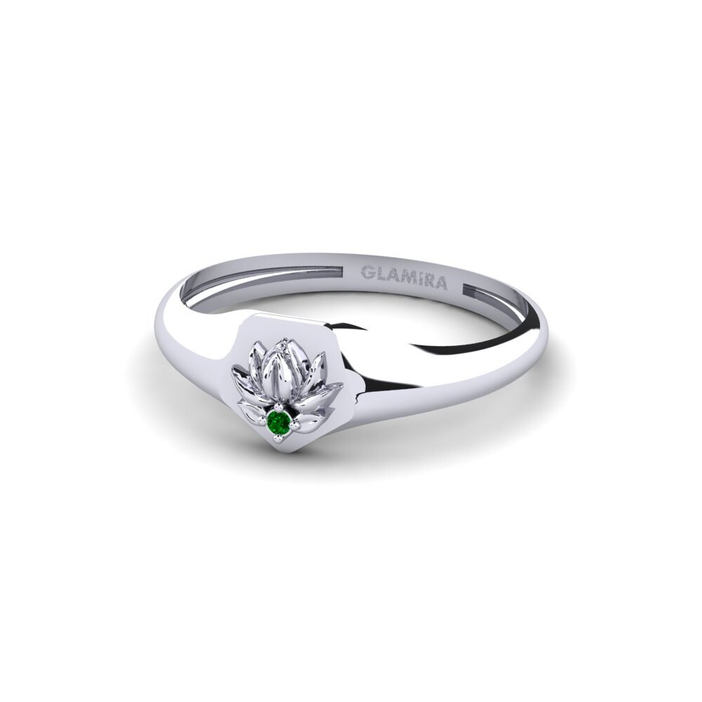 950 Palladium Green Zirconia Ring Sammetslen