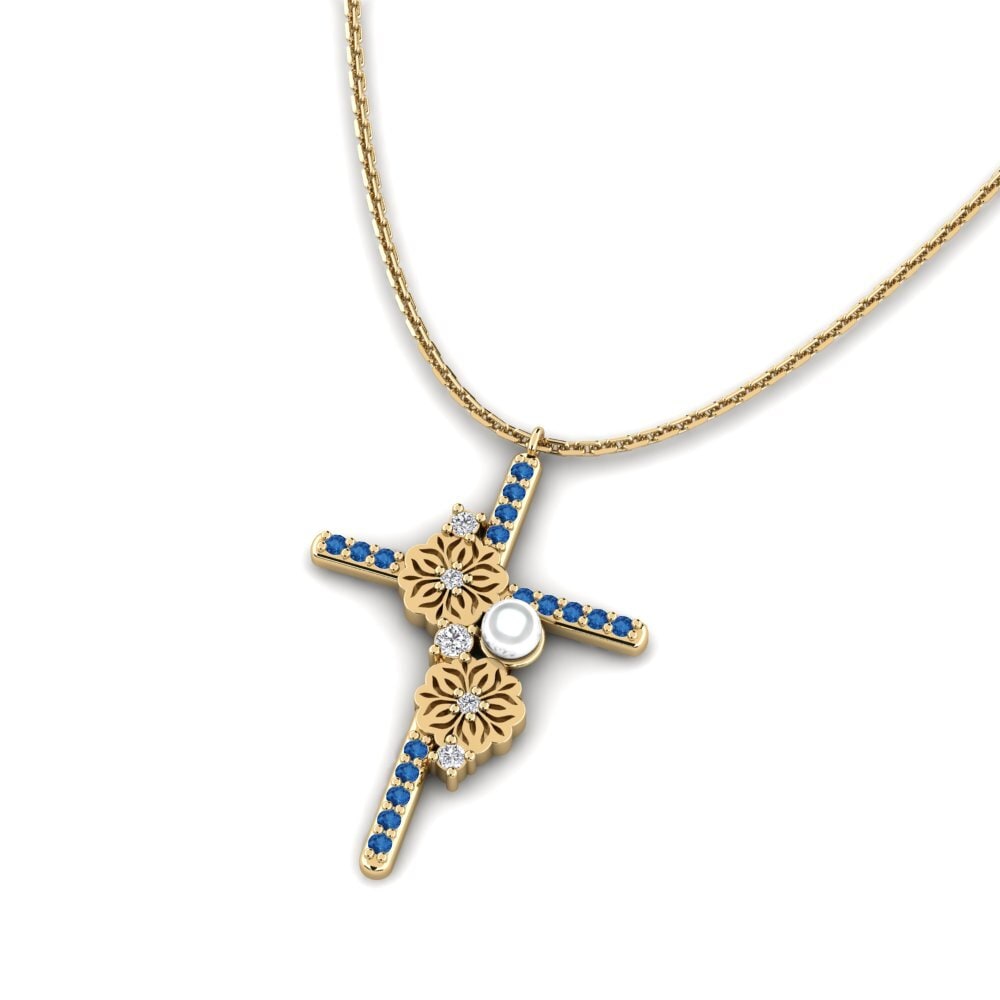 Dark Blue Zirconia Women's Necklace Sawa