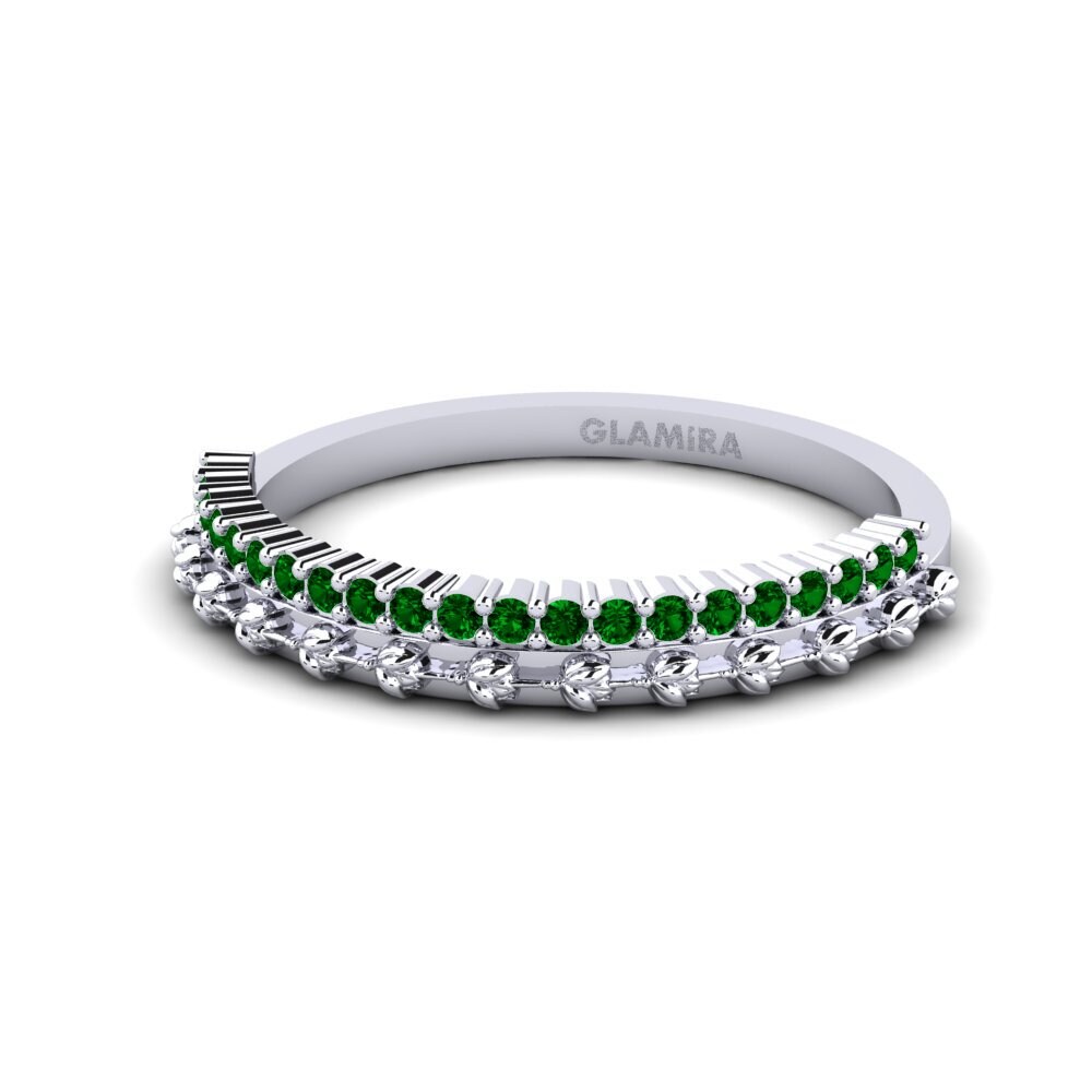 950 Palladium Green Zirconia Ring Sinnesro