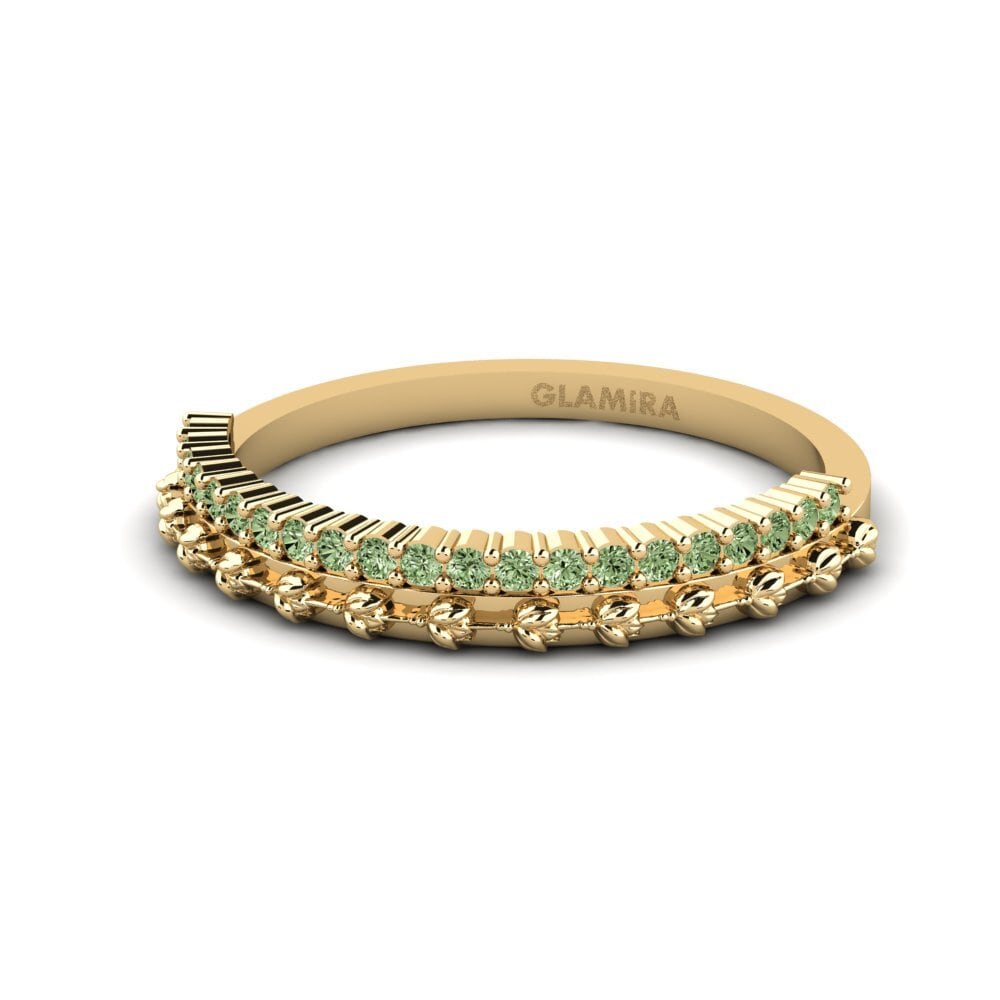 Diamante Verde Anel Sinnesro
