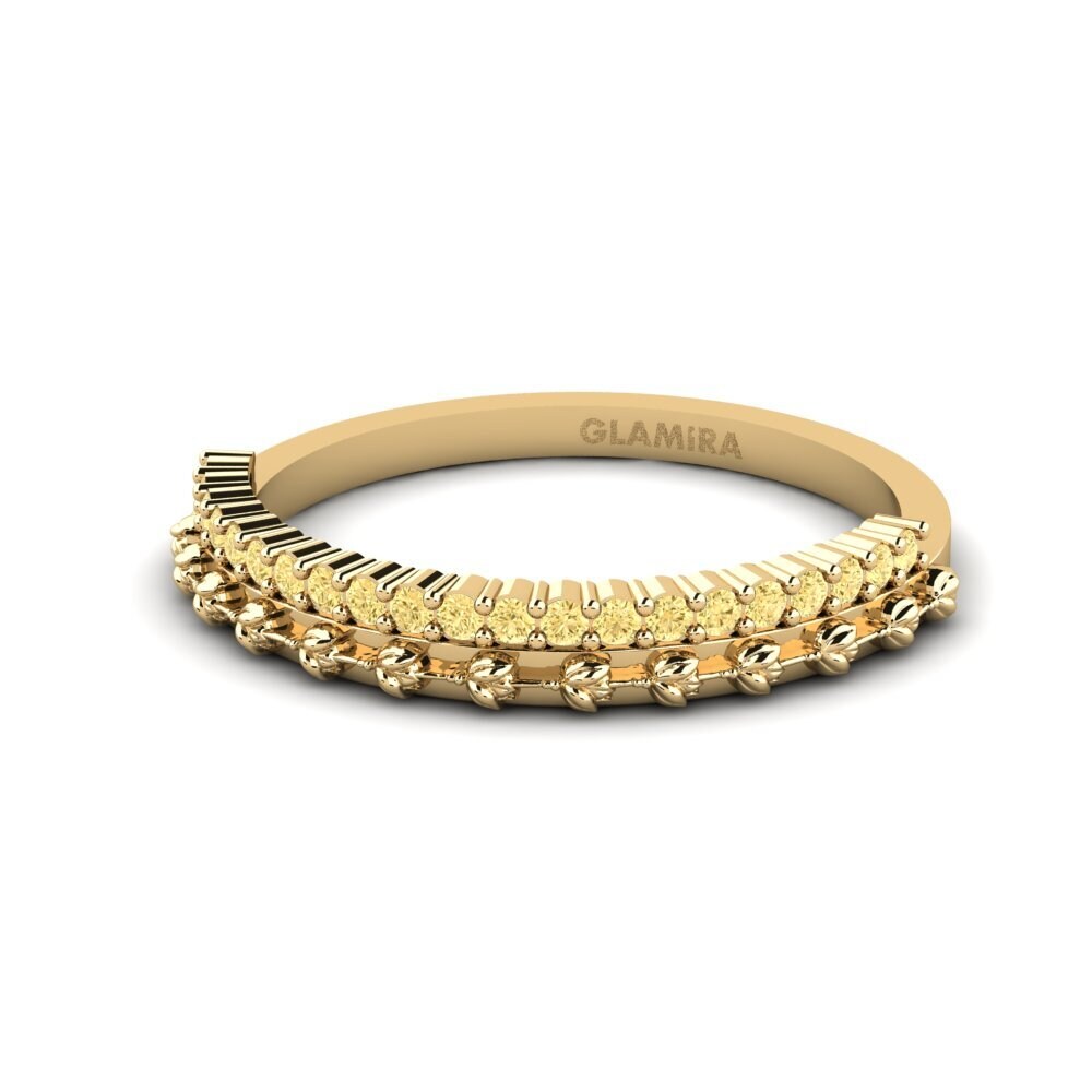 Diamante Amarillo Anillo Sinnesro