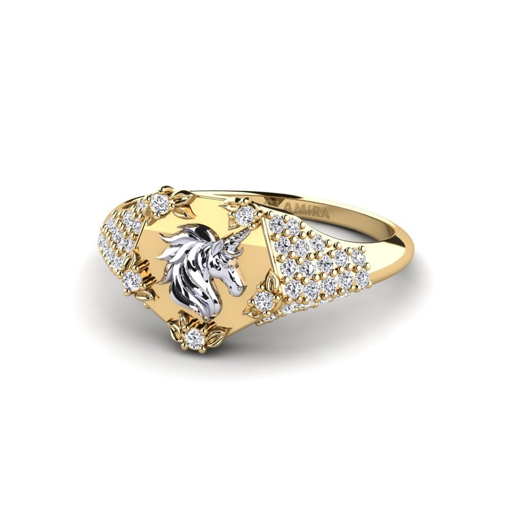14ct Yellow & White Gold Round Lab Grown Diamond Ring Sinnlight