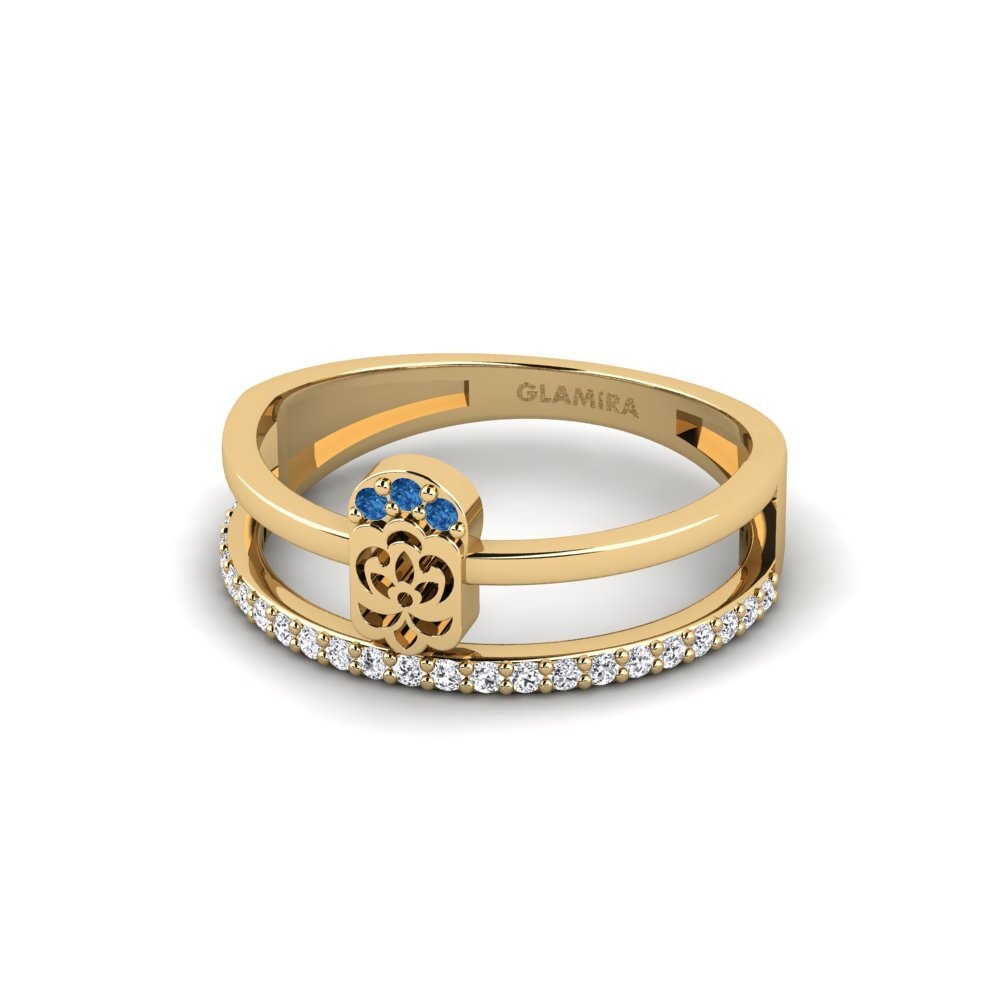 Dark Blue Zirconia Ring Thabilego