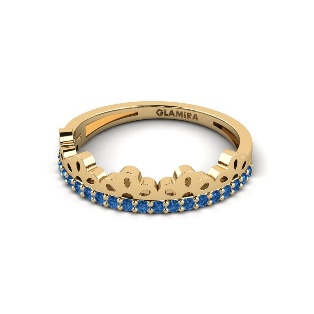 Dark Blue Zirconia Ring Thiwe