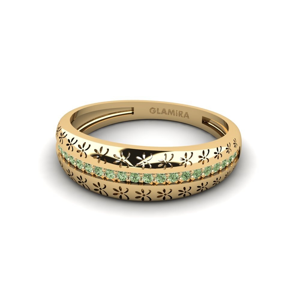 Diamante Verde Anel Tsakeke