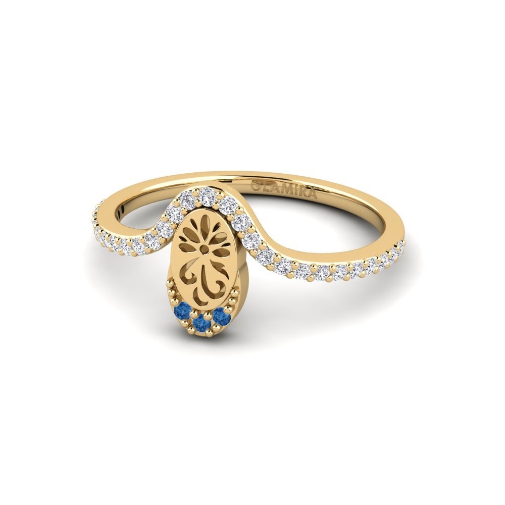 Dark Blue Zirconia Ring Ugyohewe