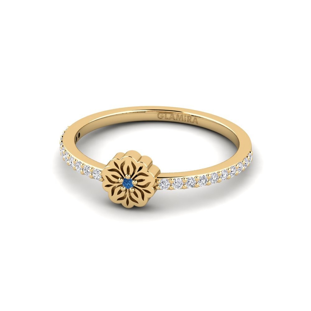 Dark Blue Zirconia Ring Wishimye
