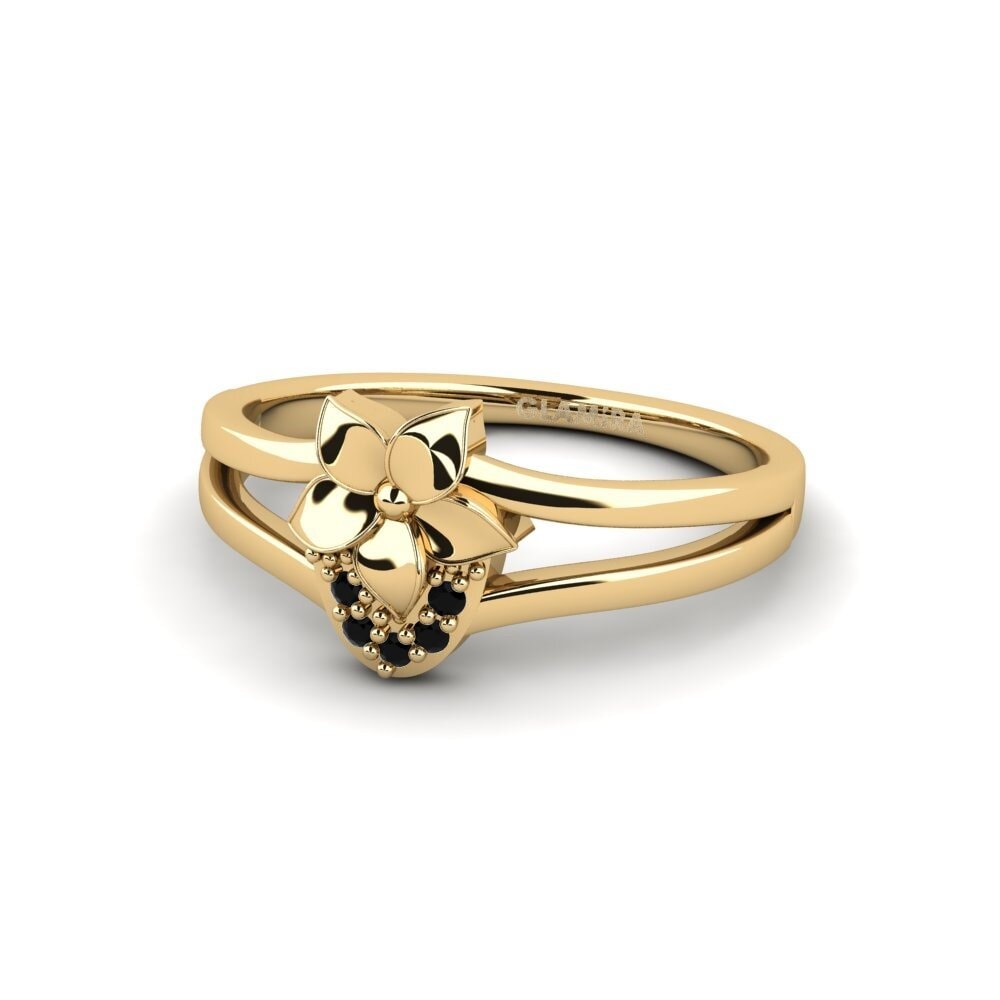 Zafiro negro Anillo Delancey