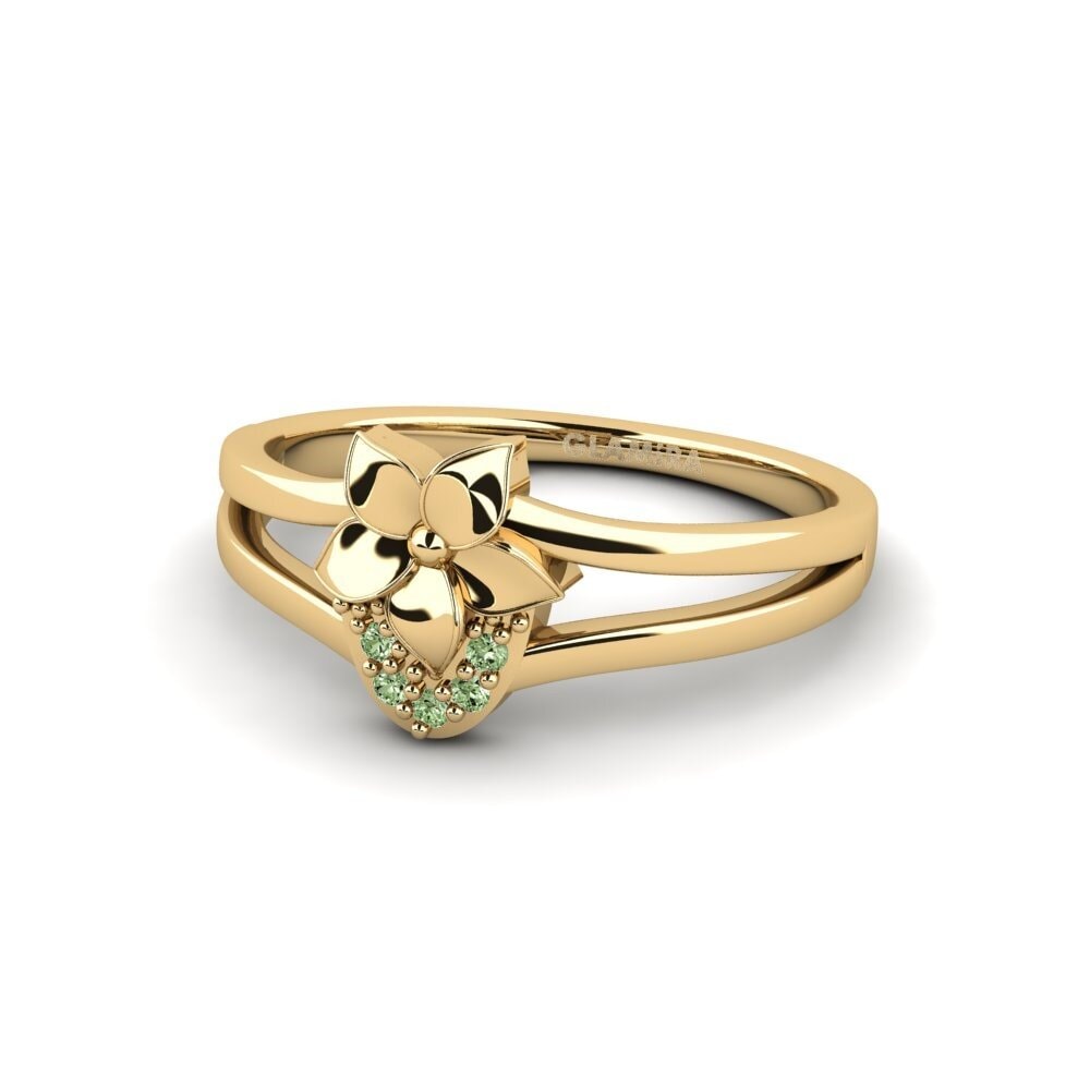 Diamante Verde Anel Delancey