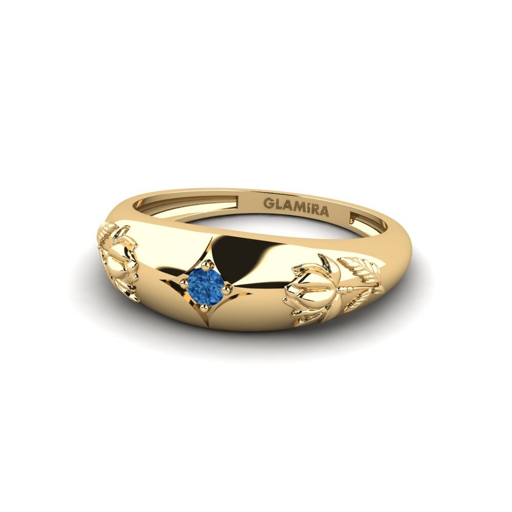Dark Blue Zirconia Ring Djupverkan