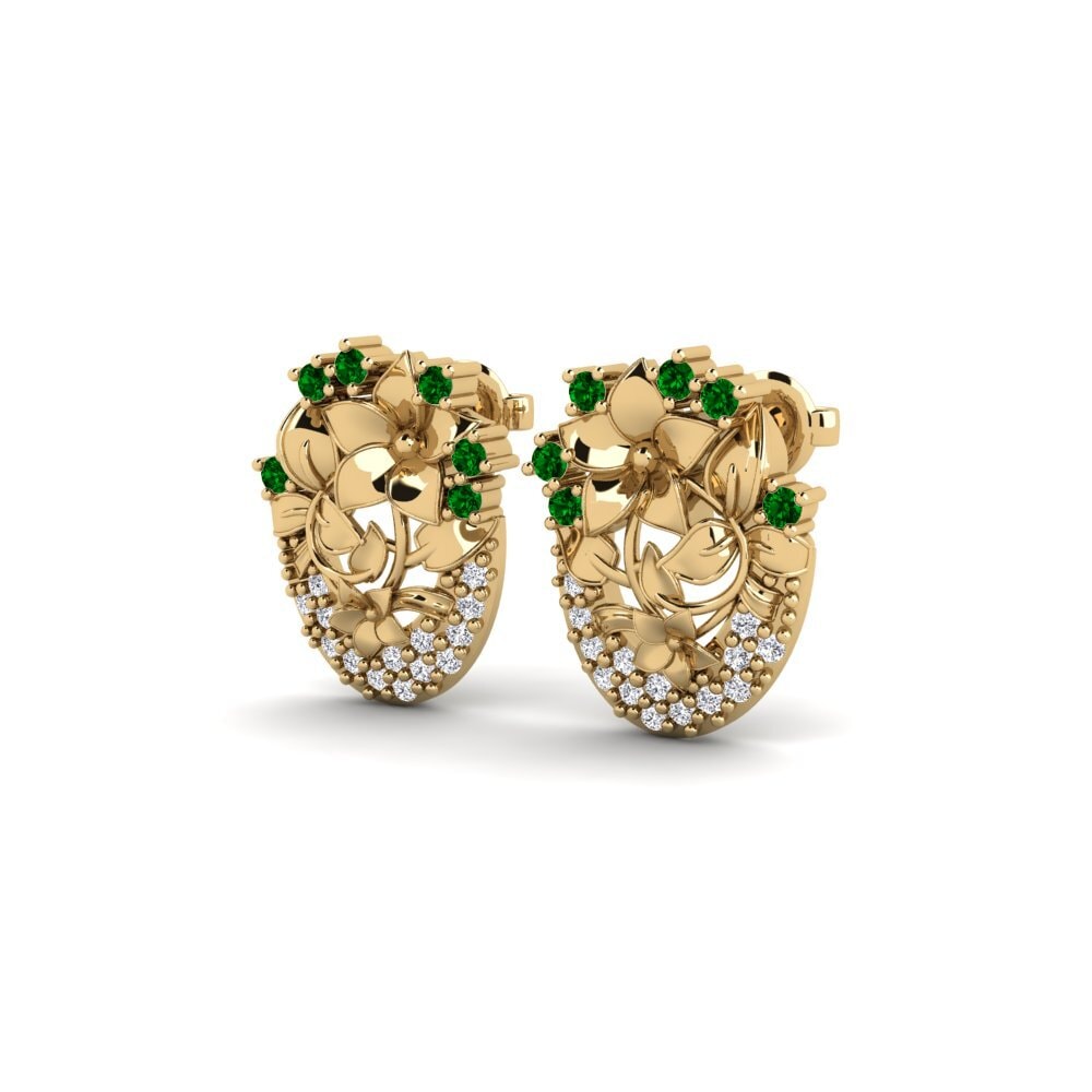 Zircônia Verde Brincos Feminino Elera
