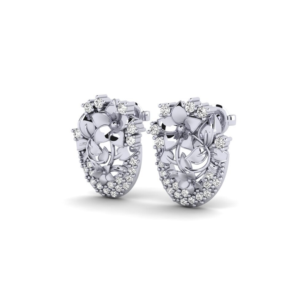 Oro Bianco 375 Moissanite Orecchino da donna Elera