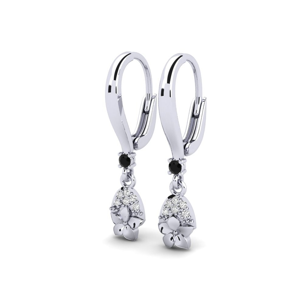 Oro Bianco 375 Onice Nero Orecchino da donna Eleventh