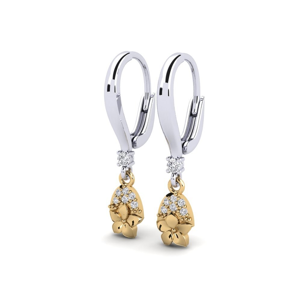9k White & Yellow Gold Women's Earring Eleventh