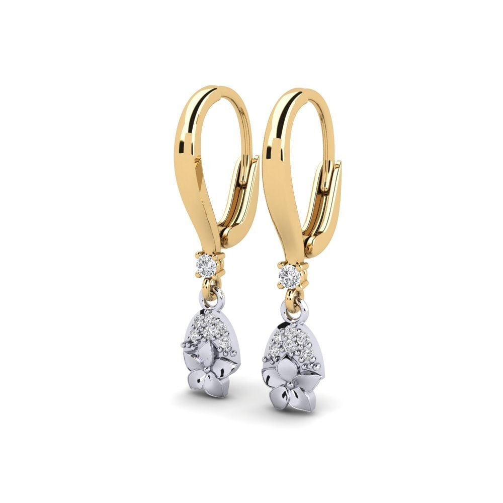 14ct Yellow & White Gold Women's Earring Eleventh