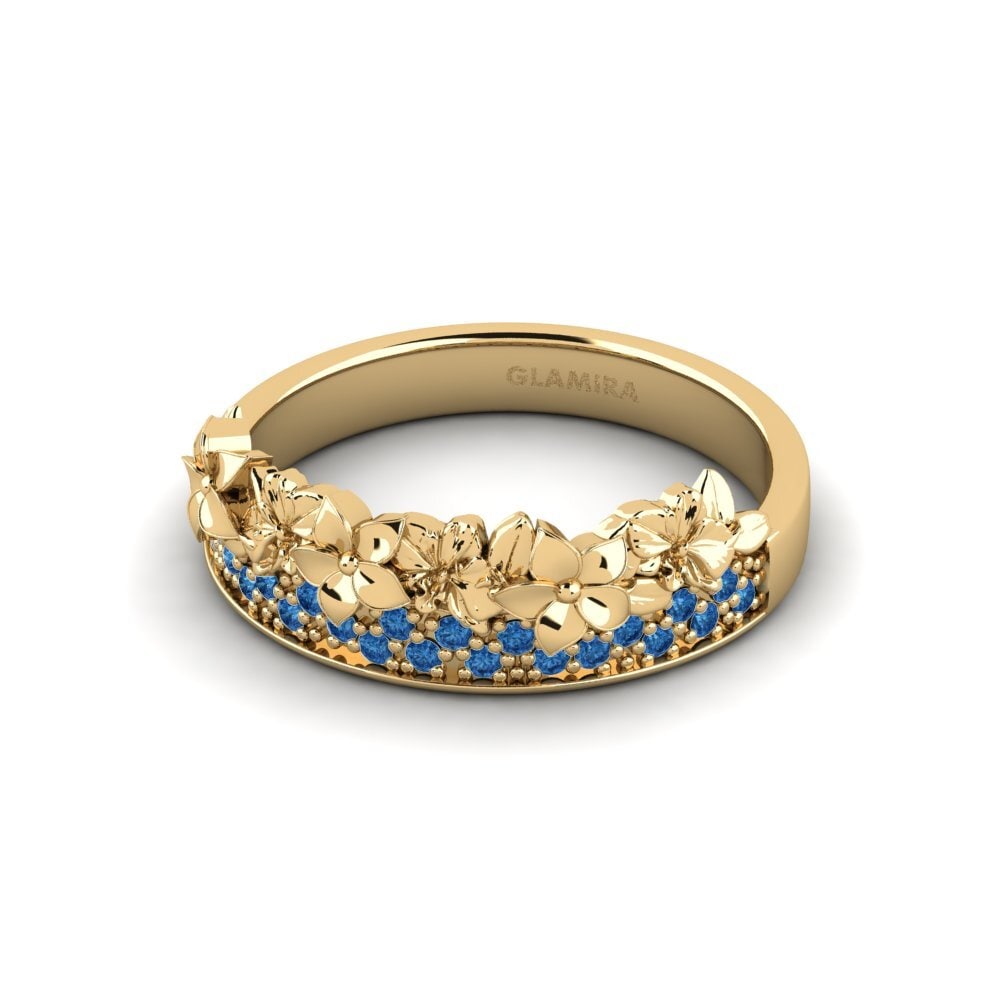 Dark Blue Zirconia Ring Ellor