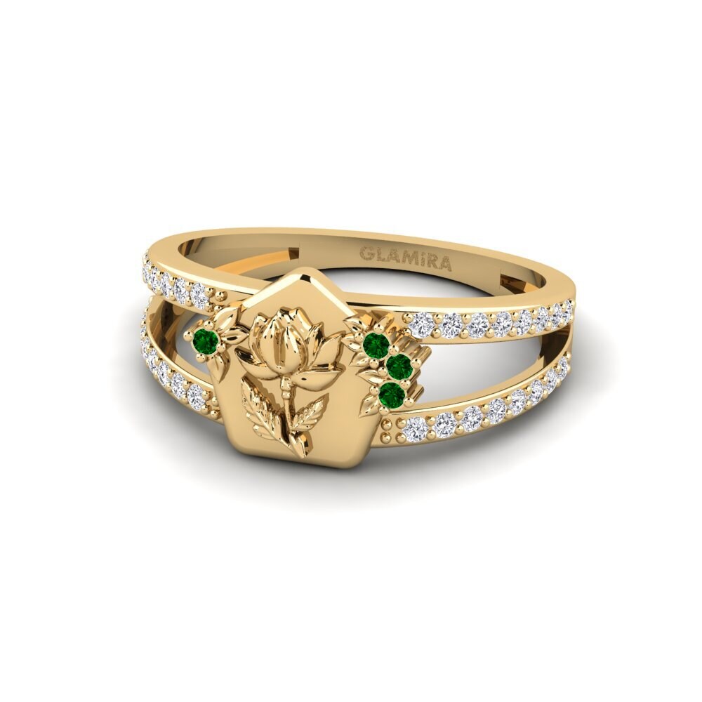 Circonita Verde Anillo Escavado
