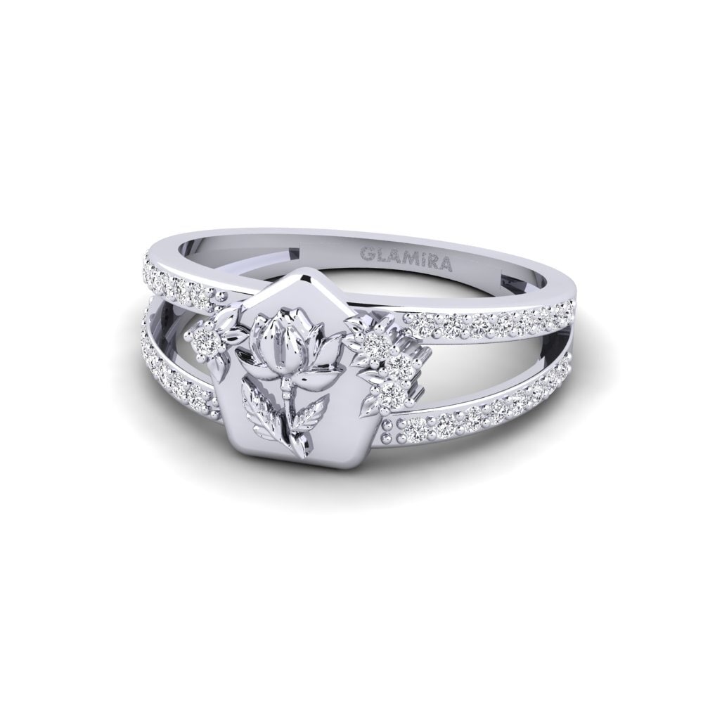 Platino Anillo Escavado