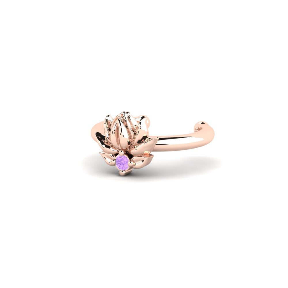 18k Oro Rosa Amatista Pendiente de mujer Etterklang