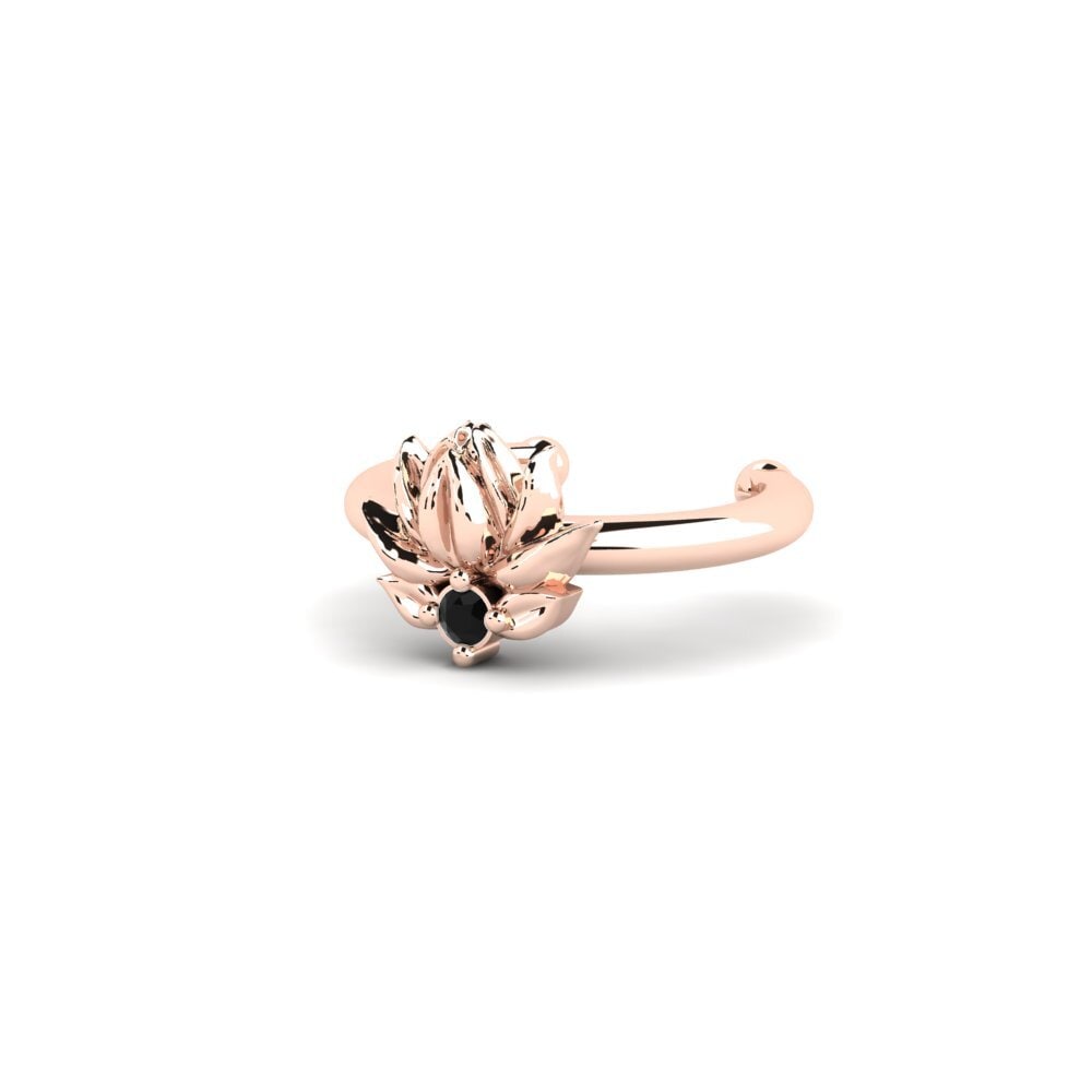 14ct Rose Gold Black Sapphire Women's Earring Etterklang