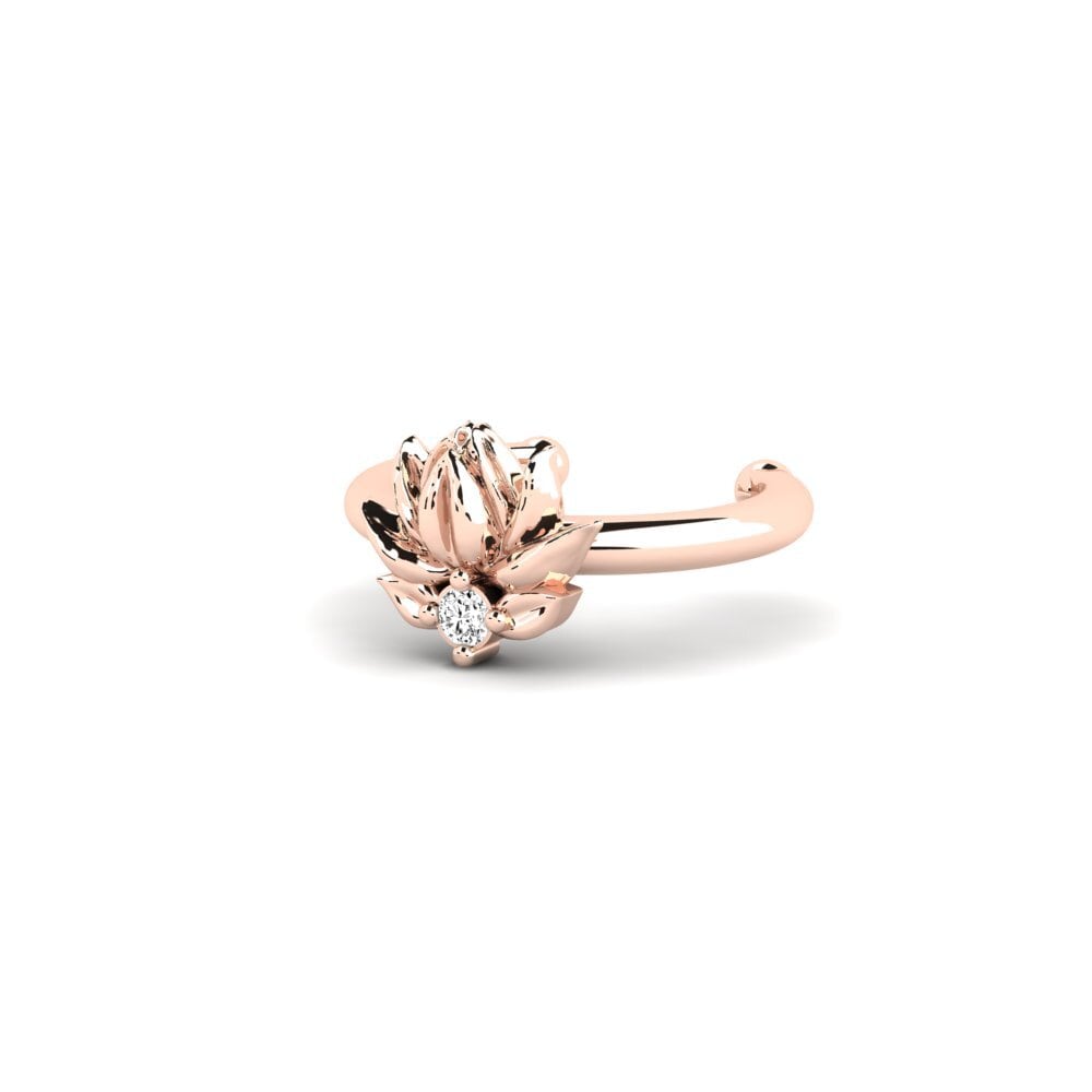 14ct Rose Gold Moissanite Women's Earring Etterklang