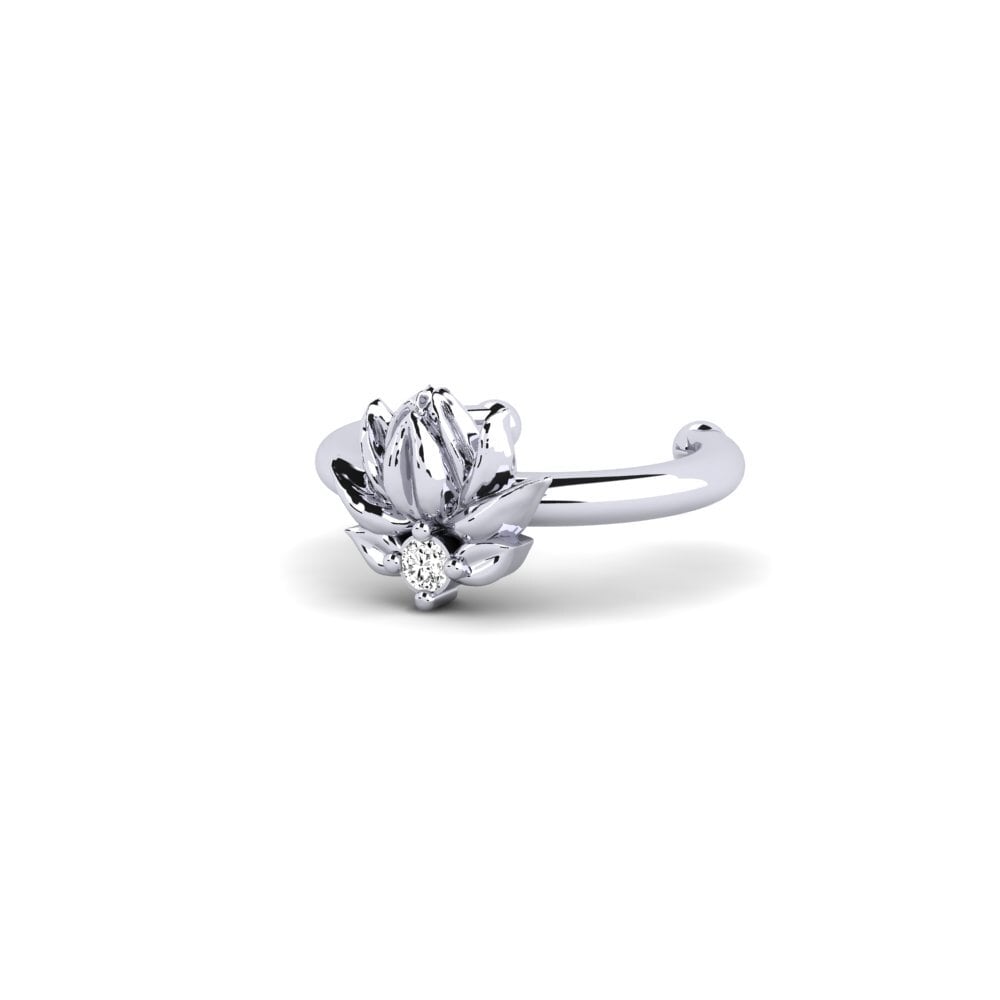 Oro Bianco 375 Moissanite Orecchino da donna Etterklang