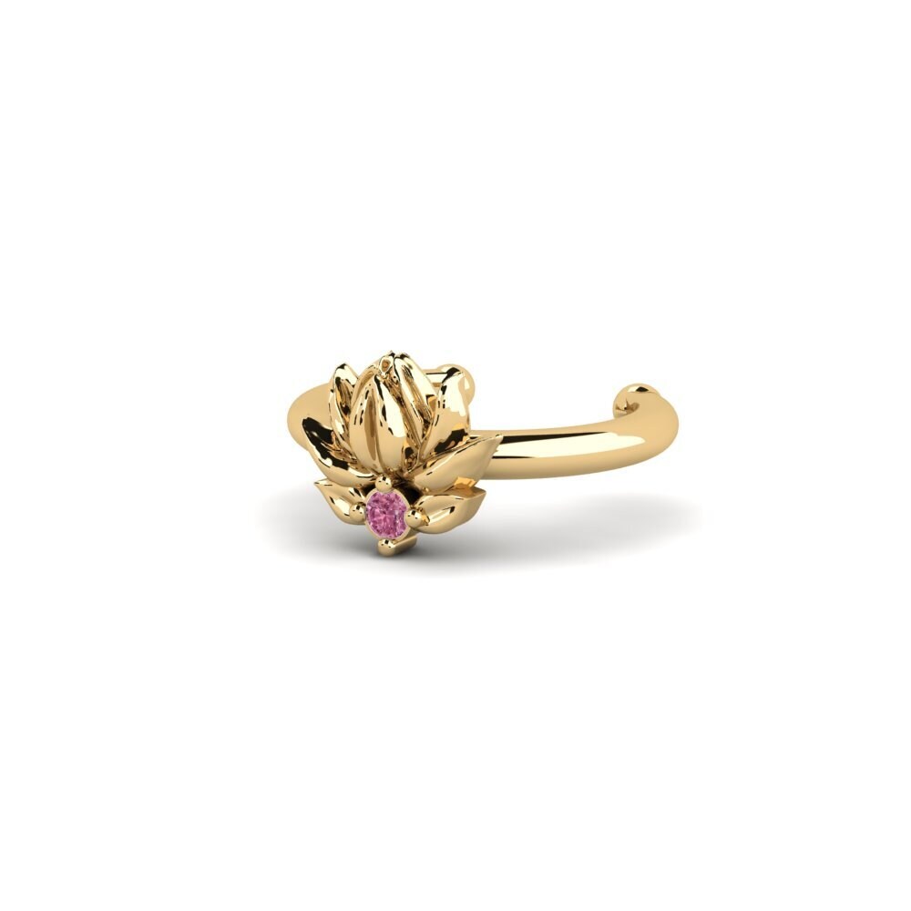 14k Oro Amarillo Granate Rhodolite Pendiente de mujer Etterklang