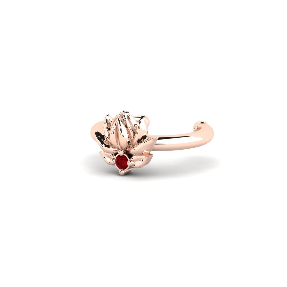 14ct Rose Gold Red Zirconia Women's Earring Etterklang