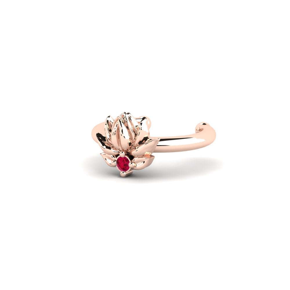 18k Oro Rosa Rubí Pendiente de mujer Etterklang
