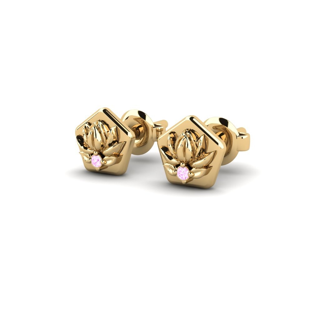 Safira Rosa Brincos Feminino Floretum