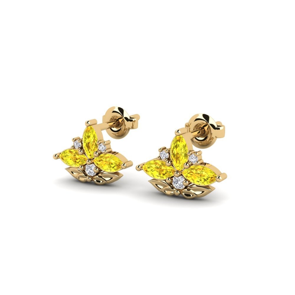 Đá Sapphire Vàng Bông tai nữ Forankrad - A