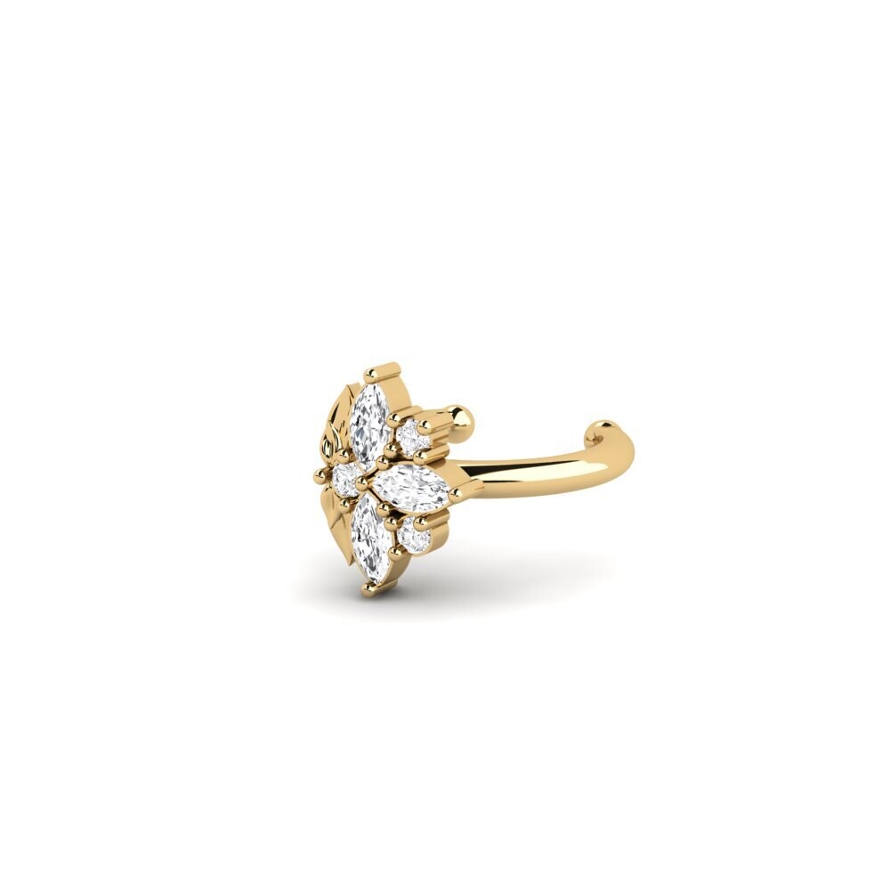 Saphir Blanc Boucle d'oreille femme Forankrad - B