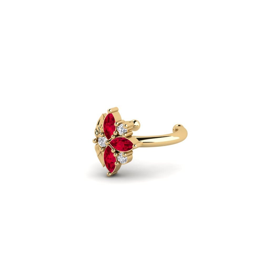 Ruby Women's Earring Forankrad - B