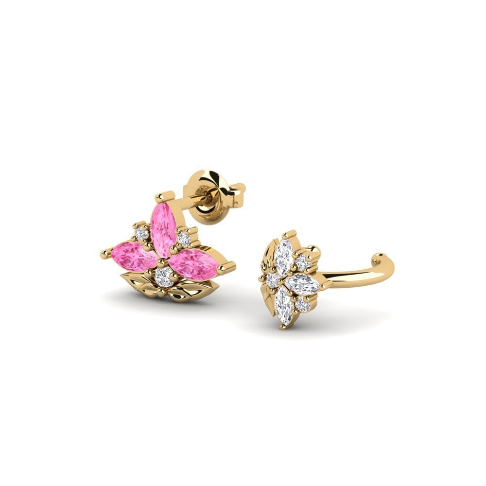 Safira Rosa Brincos Feminino Forankrad - SET