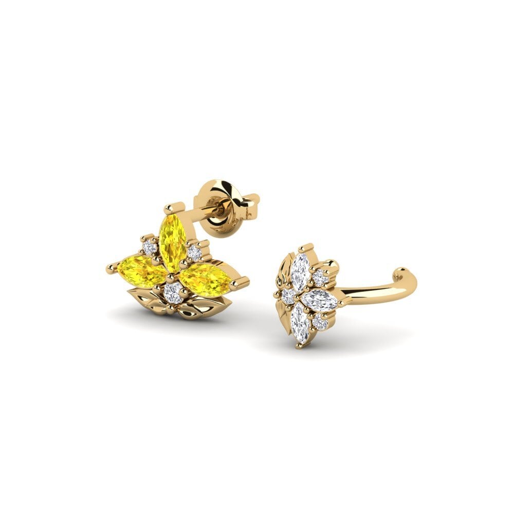 Đá Sapphire Vàng Bông tai nữ Forankrad - SET