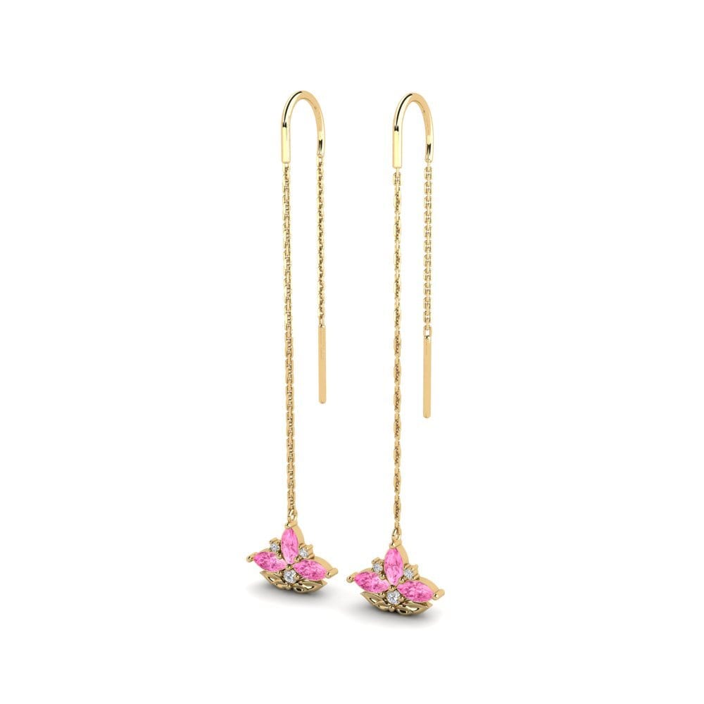 Đá Sapphire Hồng Bông tai nữ Fylgja