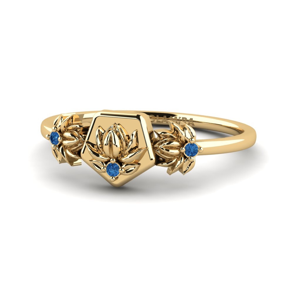 Dark Blue Zirconia Ring Incisio