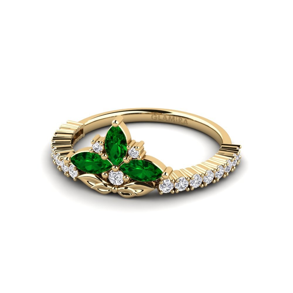Circonita Verde Anillo Intaglio