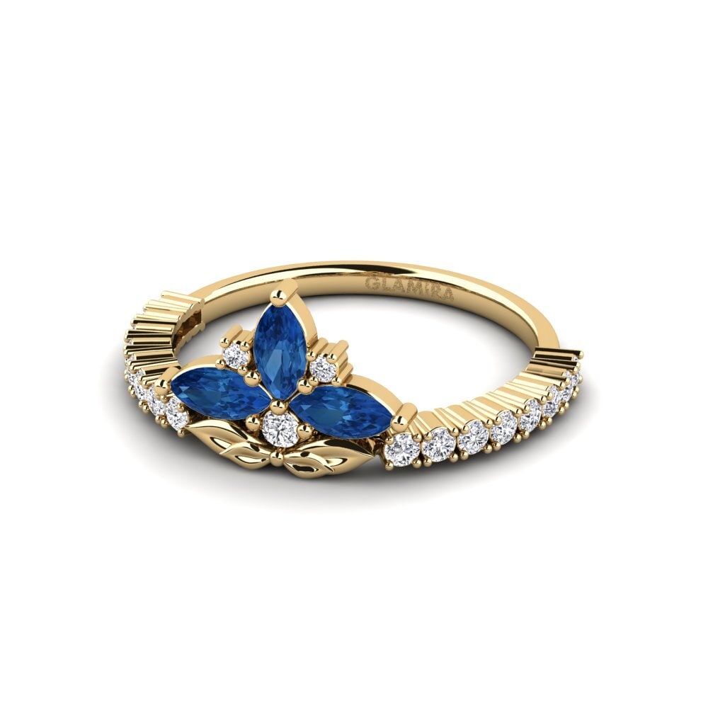 Dark Blue Zirconia Ring Intaglio