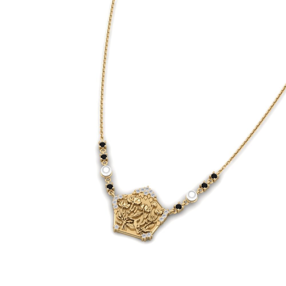 Black Diamond Women's Necklace Lavondula