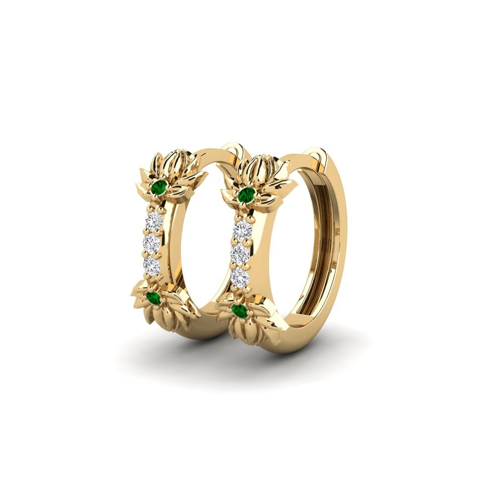 Zircônia Verde Brincos Feminino Manuscriptum