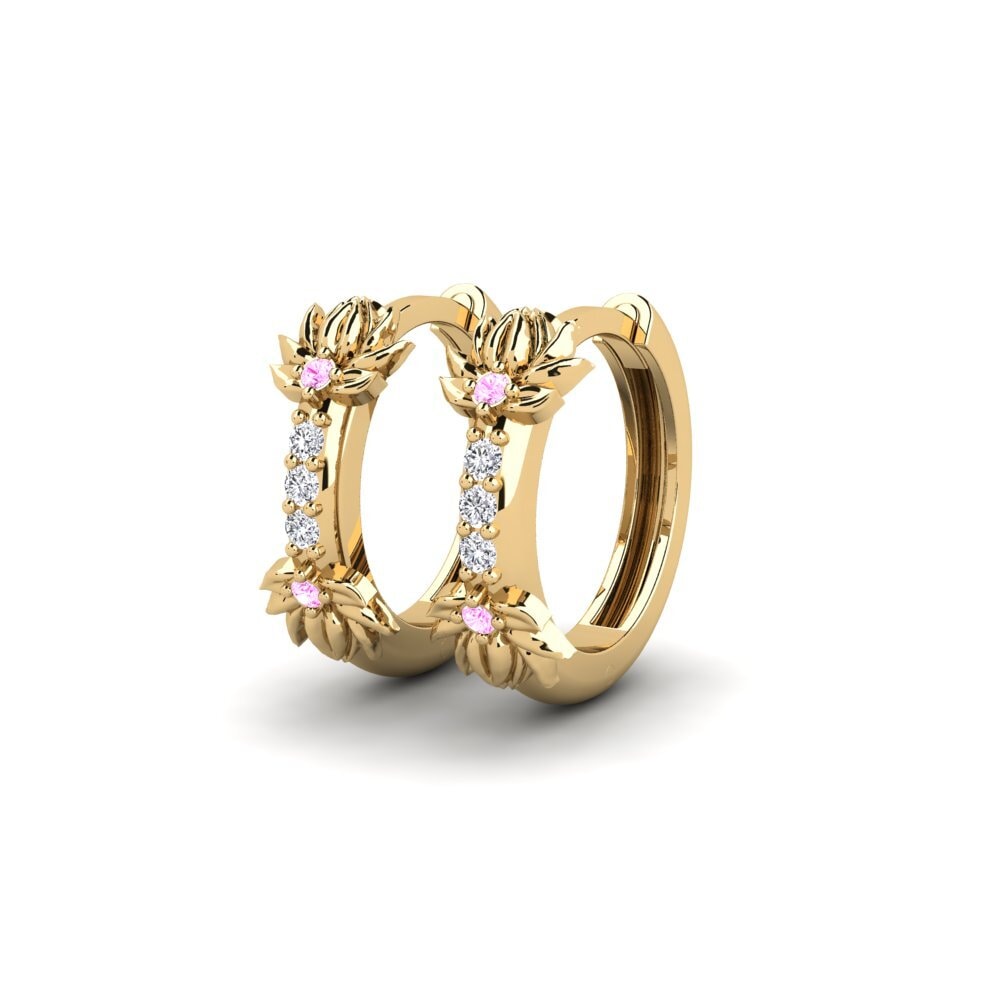 Safira Rosa Brincos Feminino Manuscriptum