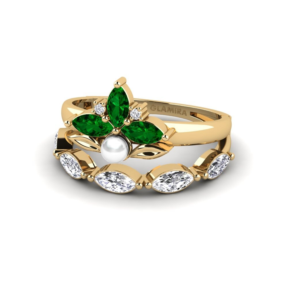 Circonita Verde Anillo Modelado