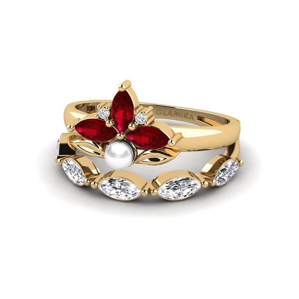 Circonita Roja Anillo Modelado
