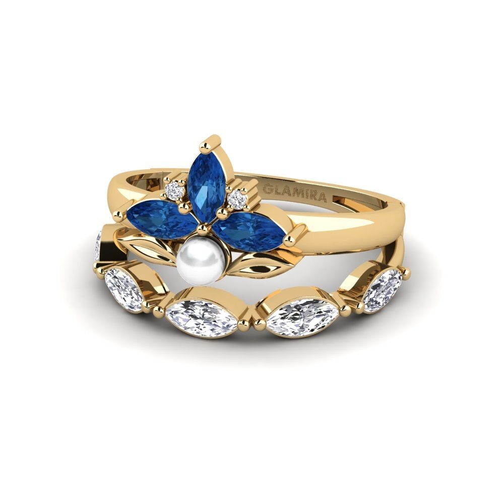 Dark Blue Zirconia Ring Modelado