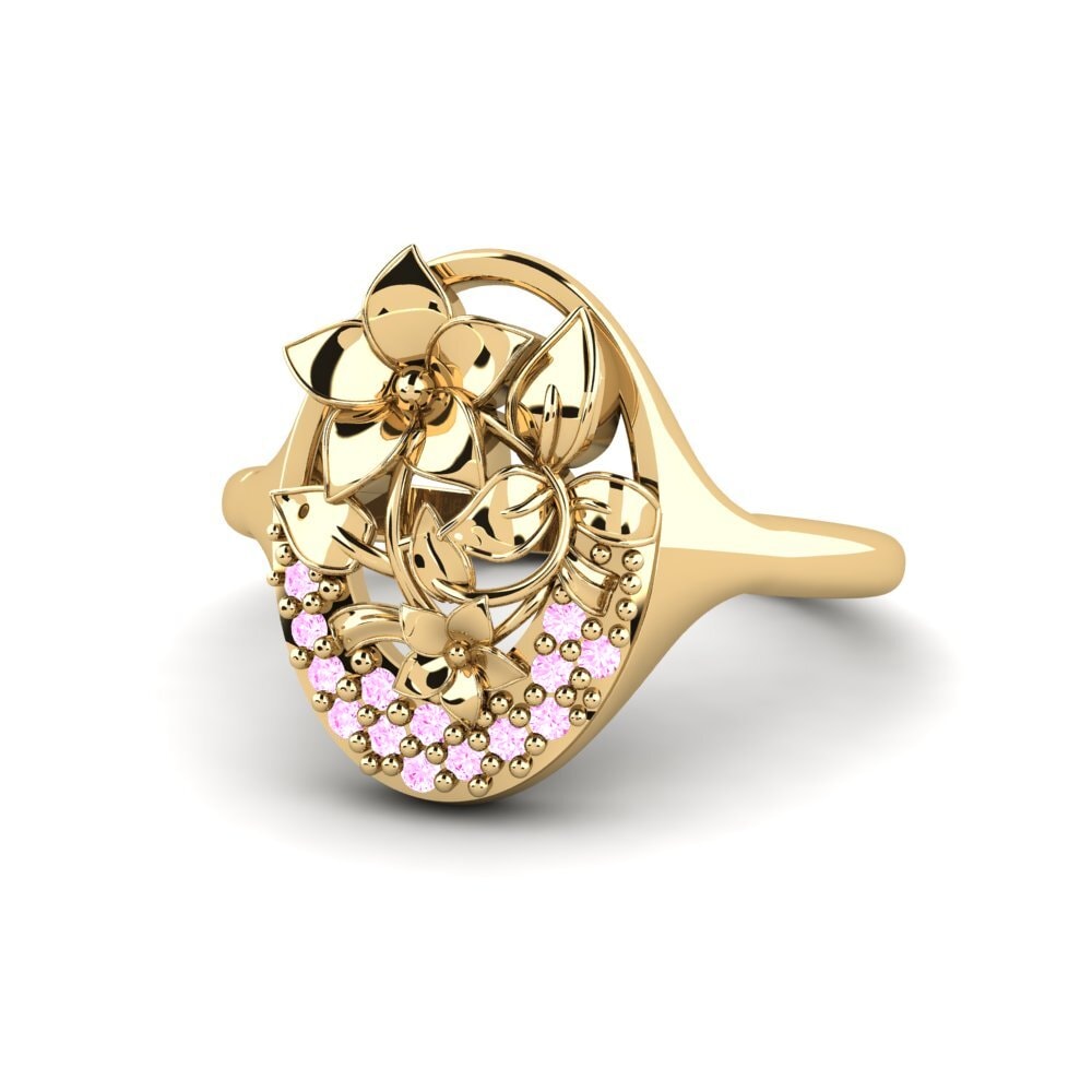 Pink Sapphire Ring Oleaceae