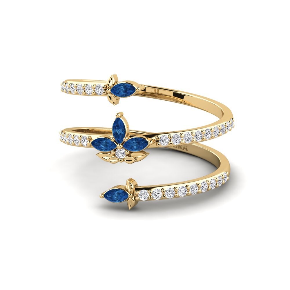 Dark Blue Zirconia Ring Omtanke